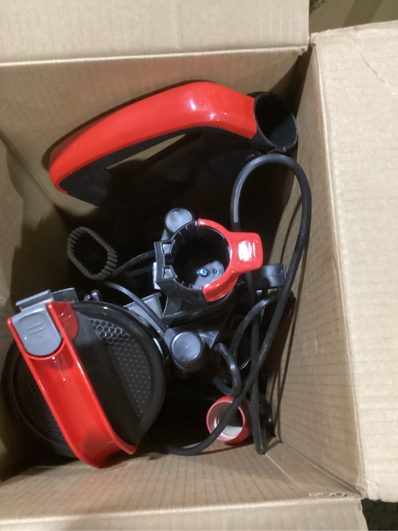 Condition photo showing As Is for bissell cleanview compact upright vacuum, fits in dorm rooms & apartments, lightweight with powerful suction and removable extension wand, 3508