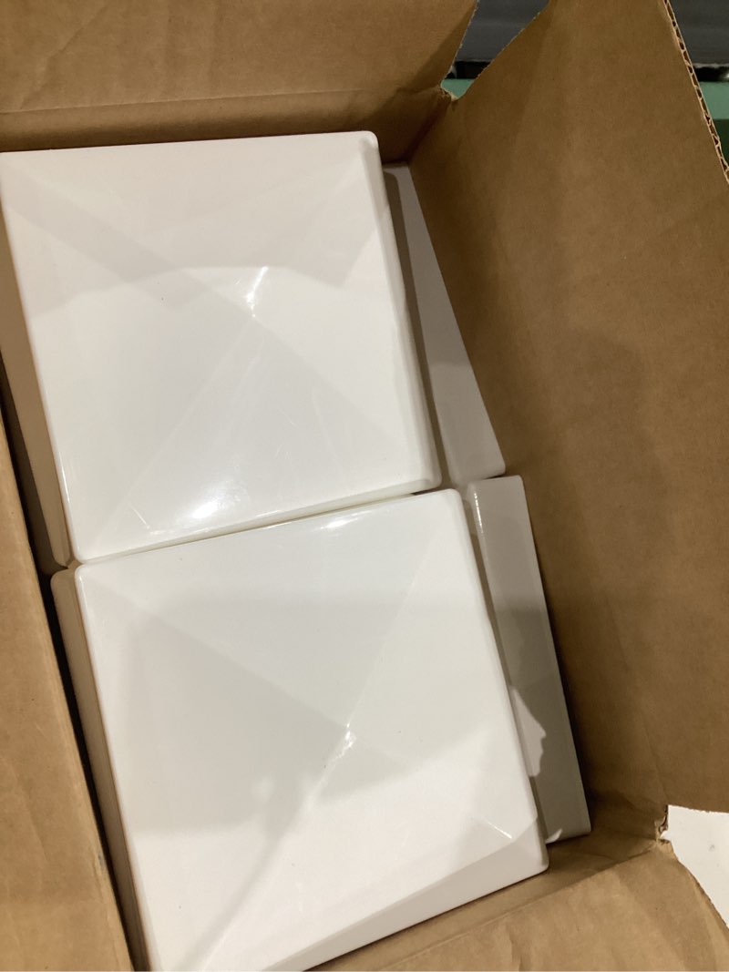 Condition photo showing Good Condition for true 6x6 (155mm x 155mm) plastic pyramid vinyl fence post cap for true actual 6" x 6" vinyl posts black or white multiple quantities (16, white) 16 white