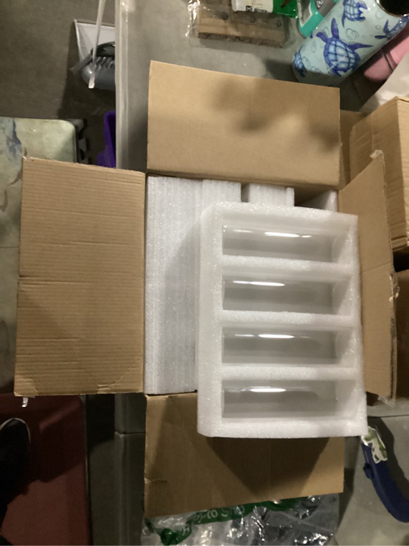 Condition photo showing Good Condition for 16 Pack 5.9" Tall x 1.8" Diameter Clear Glass Cylinder Vases - Multi-Use Flower Vase, Hurricane & Floating Candle Holders for Wedding Centerpieces, Home Decor, Table Displays