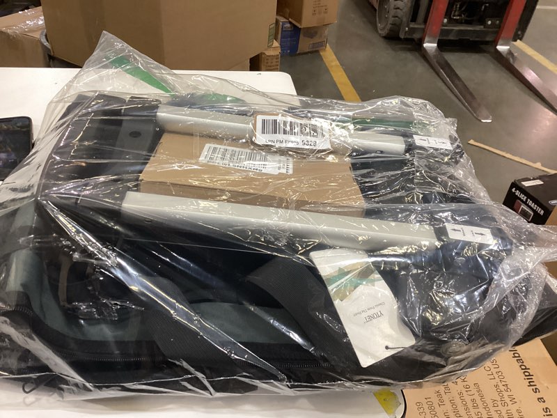 Condition photo showing As Is for Ytonet Cleaning Caddy with Wheels, Extra Large Rolling Cleaning Caddy Bag with Detachable Trolley for Housekeepers, Water Resistant Cleaner Supplies Organizer with Wheels for Kitchen, Tool Organizer Black Green X-Large