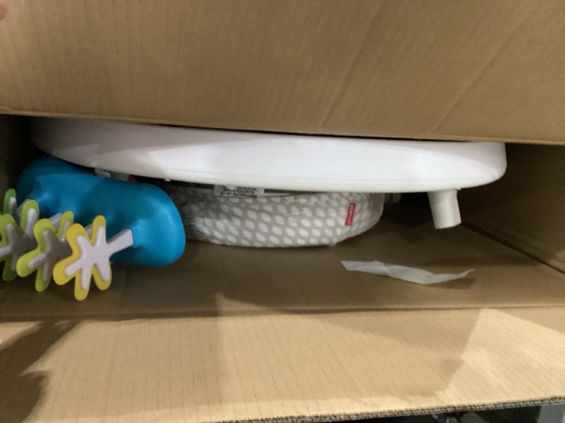 Condition photo showing As Is for no legs skip hop baby activity center: interactive play center with 3-stage grow-with-me functionality, 4mo+, explore & more explore & more activity center