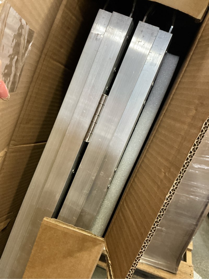 Condition photo showing Good Condition for vnn portable wheelchair ramp 8ft, seamless non-slip aluminum ramps for wheelchairs for home, handicap wheelchair ramps for home steps, aluminum loading dock plates aluminum 8ft (usable height 8-24 inch)
