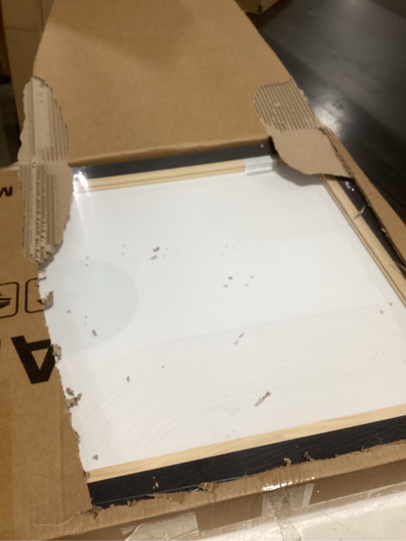 Condition photo showing As Is for Large Framed Gold Abstract Geometric Wall Art for LIving Room, 3 Piece Modern Canvas Prints Paintings Artwork for Walls, Minimalist Black White Gold Pictures for Hallway Office Wall Decor 24x36 Inch 24" W x 36" H x 3Pcs Bold