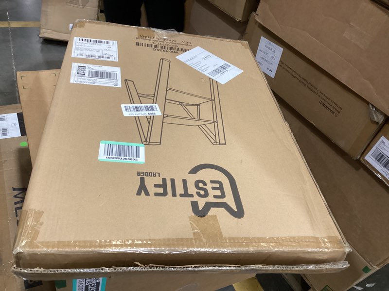 Condition photo showing Good Condition for 2 Step Lightweight Folding Ladder for Home, 330lbs Aluminum Step Ladder Anti-Slip for Kitchen, Step Stool Foldable Adults for Closet, 330lbs - Champagne Gold 2 Step Champagne Gold