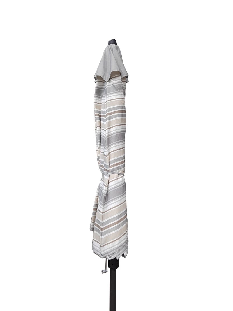 allen + roth 9-ft aluminum tan auto-tilt market patio umbrella