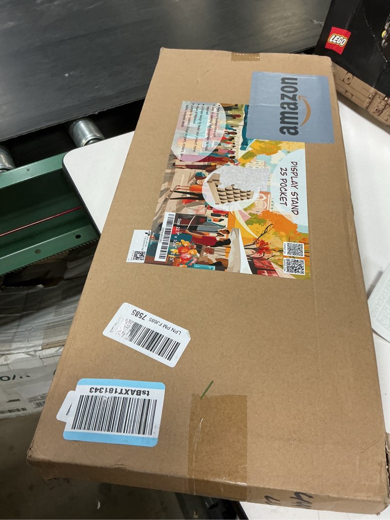 Condition photo showing New/Like New for sticker display stand with curved pockets for big 4'' stickers- brochure holder with customizable space - on the go display stands for vendor events - ideal for small business vendors (natural, large) natural large