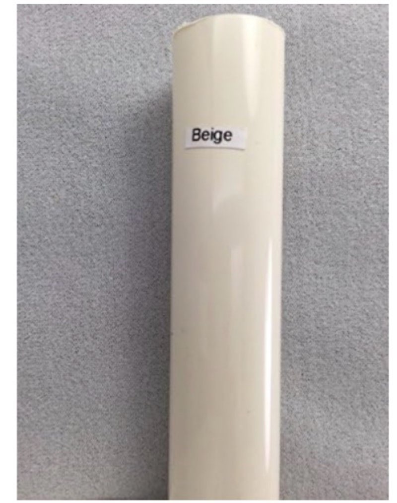 jenacor plastic shower rod cover | 1 inch x 58 inches | beige