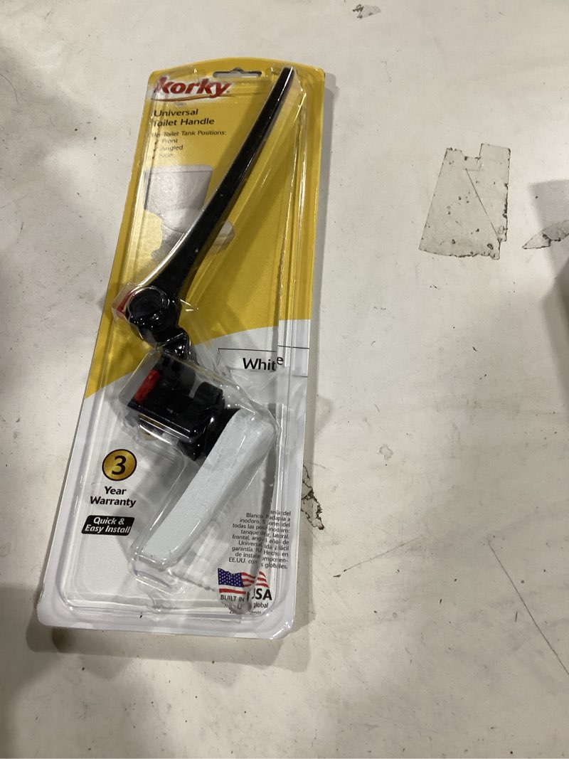 Condition photo showing As Is for Korky 6065BP Tank Lever, Universal to Fit Front, Angled, Side, Left Mount Toilets, White