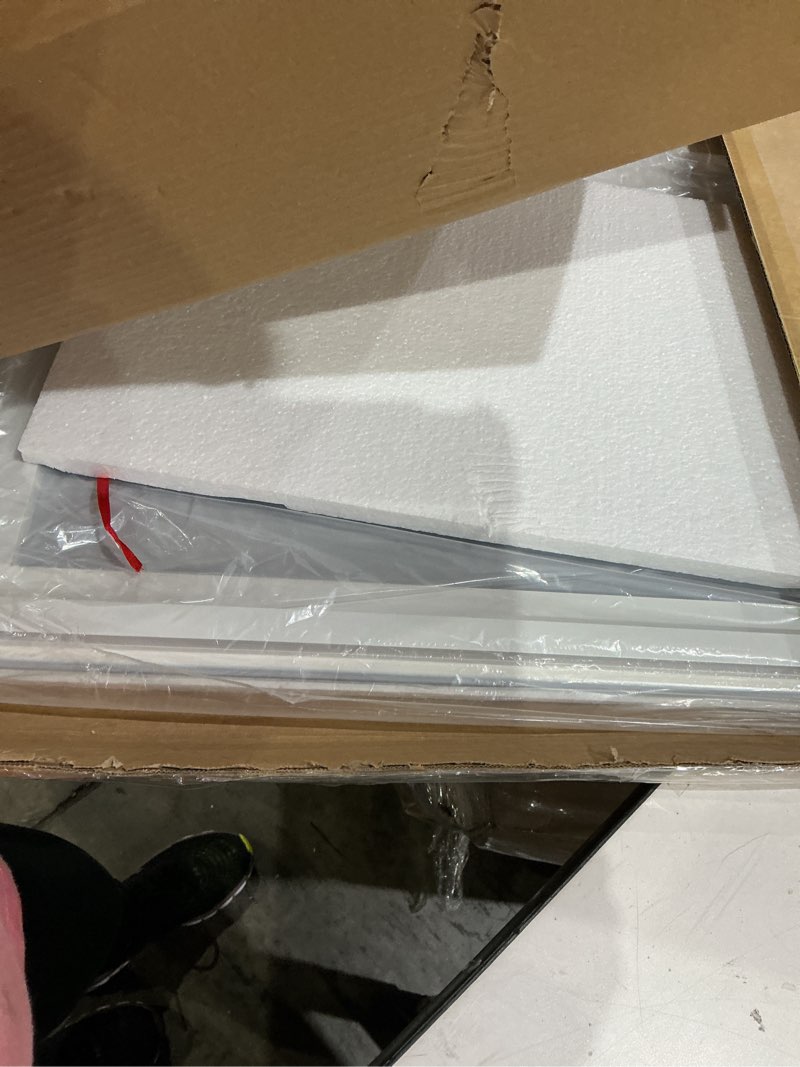 Condition photo showing New/Like New for koonmi 36x48 led bathroom mirror, backlit + front lit, led bathroom mirror with lights for wall, 3 colors, anti-fog, dimmable brightness, memory function, tempered glass 3 color modes 48"l x 36"w