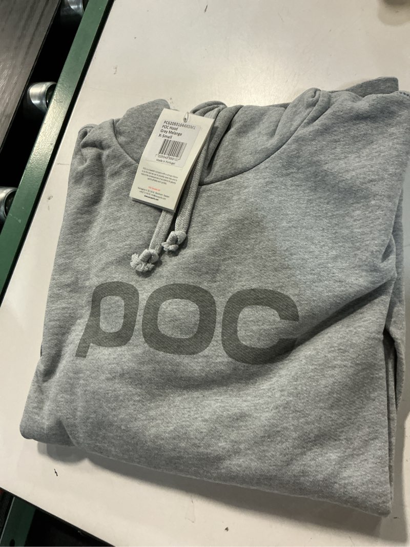 Condition photo showing New/Like New for poc, hood, grey melange, x-small