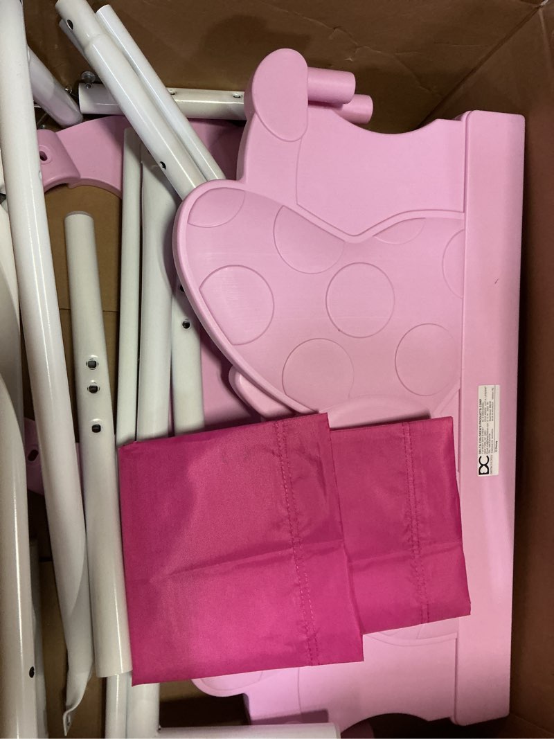 Condition photo showing As Is for delta children minnie mouse 3d toddler bed, pink minnie mouse bed
