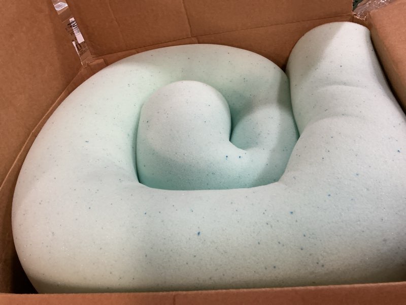 Condition photo showing Good Condition for Serta ThermaGel Cooling, Pressure-Relieving Memory Foam Mattress Topper, 3 Inch, Twin Blue