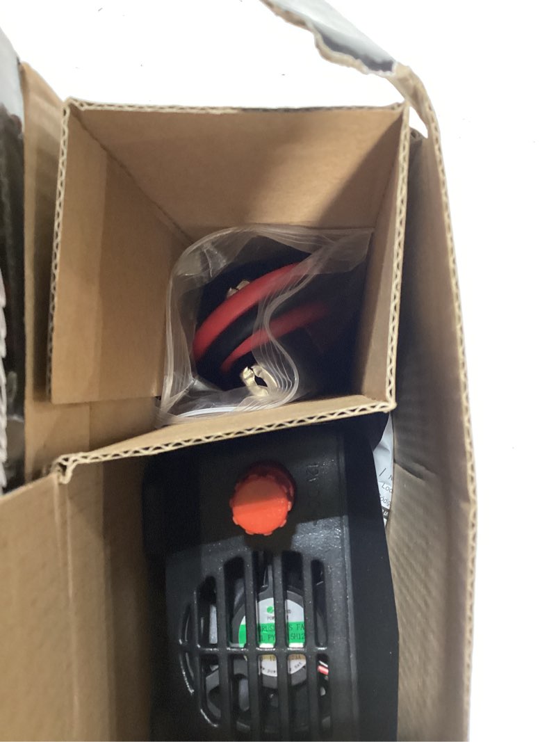 Condition photo showing As Is for schumacher electric 750-watt power inverter with gfci safety circuit, converts vehicle power to 120vac household power