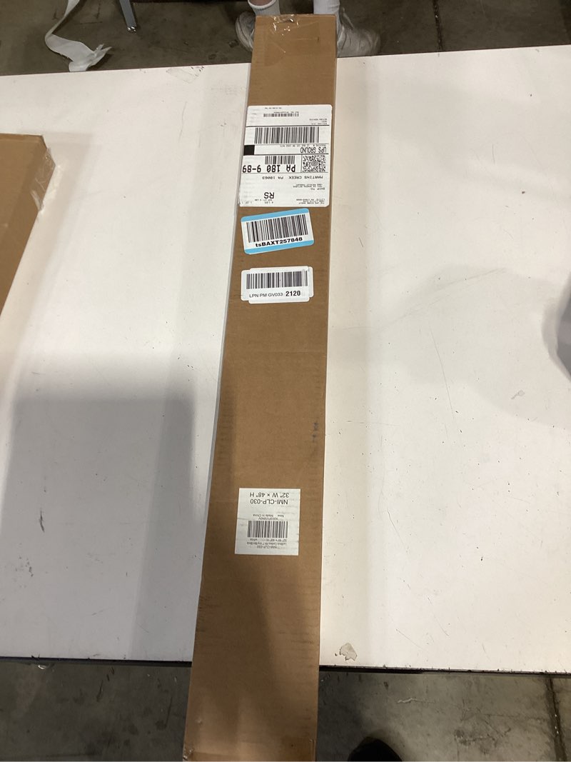 Condition photo showing New/Like New for lazblinds no tools no drill 1" vinyl mini blinds, cordless blinds for windows, light filtering horizontal window blinds & shades, 32" w x 48" h, white cordless-white 32" w x 48" h