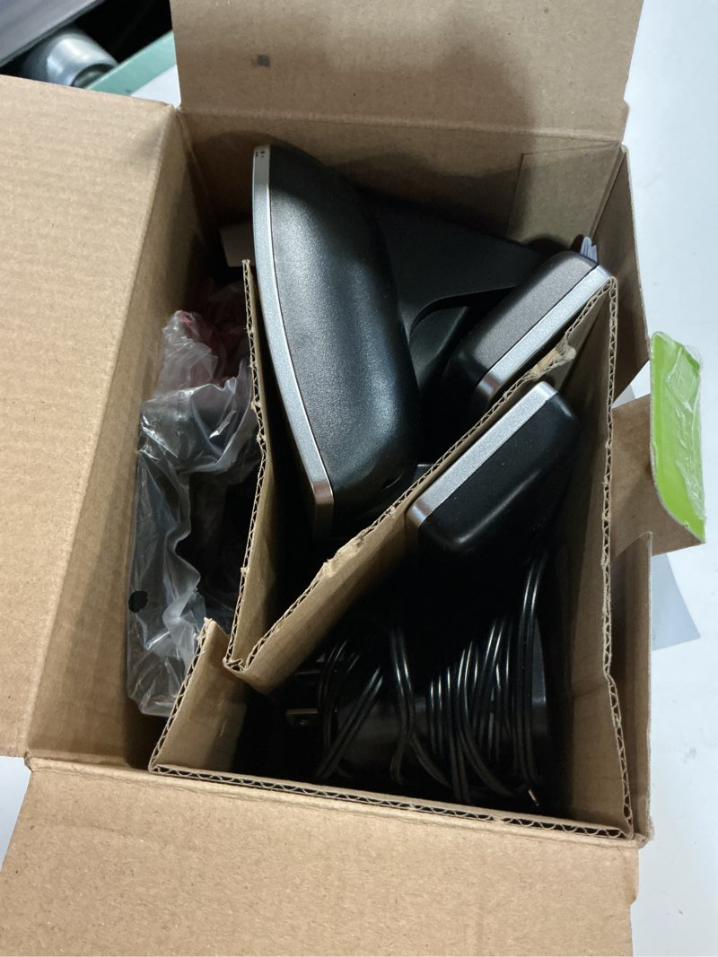 Condition photo showing As Is for vtech cs6919-2 dect 6.0 cordless phone with caller id and handset speakerphone, 2 handsets, silver/black