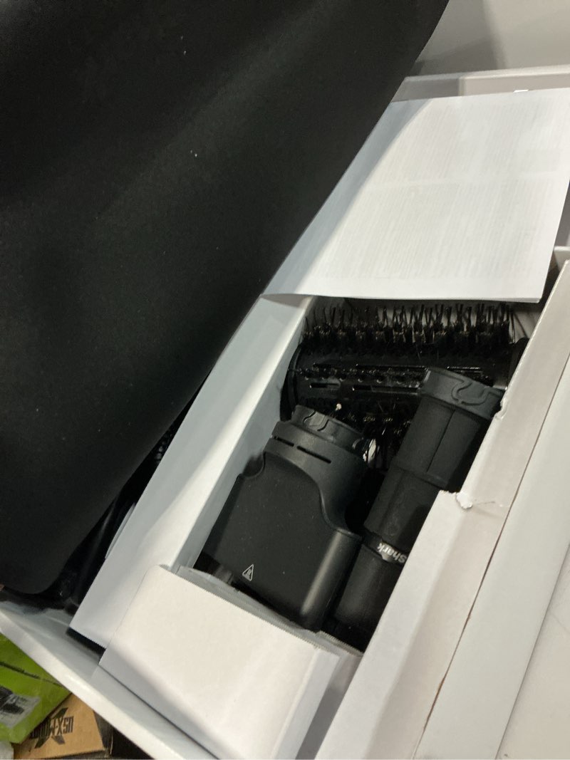 Condition photo showing As Is for shark flexstyle air styling & drying system, powerful hair dryer brush & multi-styler with auto-wrap curlers, concentrator attachment and storage bag, blossom bliss, hd432rs blossom bliss-limited edition