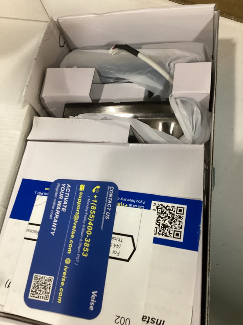 Condition photo showing Good Condition for veise ve06-l smart locks with 2 lever handle set, app control, keyless entry deadbolt for front door, electronic digital touchscreen keypad, auto lock, waterproof, easy installation, satin nickel satin nickel modern