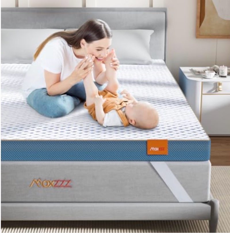 Maxzzz 2 Inch Mattress Topper Queen, Gel Memory Foam Mattress Topper Bed Topper for Soft & Cooling S