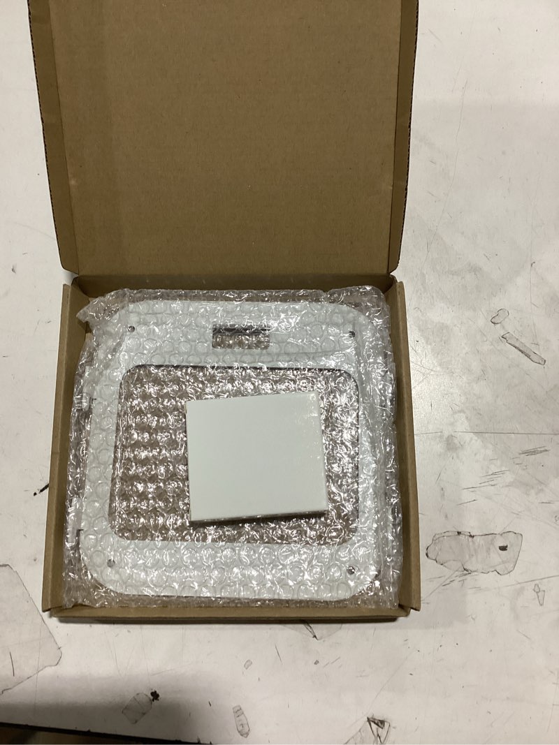 Condition photo showing As Is for no-stud, no-drill metal wall mount for skylight calendar max 27", no-drill installation for drywall, matte white, portrait/landscape, anti-scratch silicone pads, accessories for skylight calendar