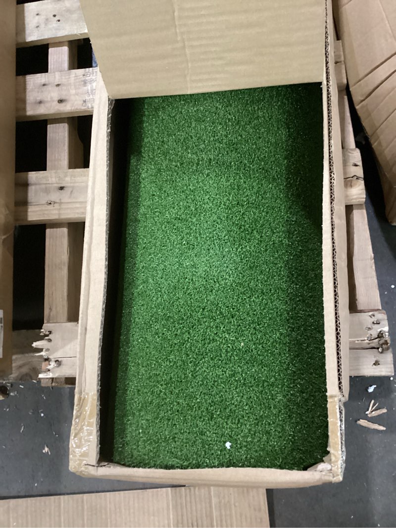 Condition photo showing Good Condition for bearwill golf mat 31mm, 5x4ft/5x5ft golf hitting mats for practice outdoor indoor, high-elasticity artificial turf mat for garage simulator chipping driving training 5ft x 5ft-31mm