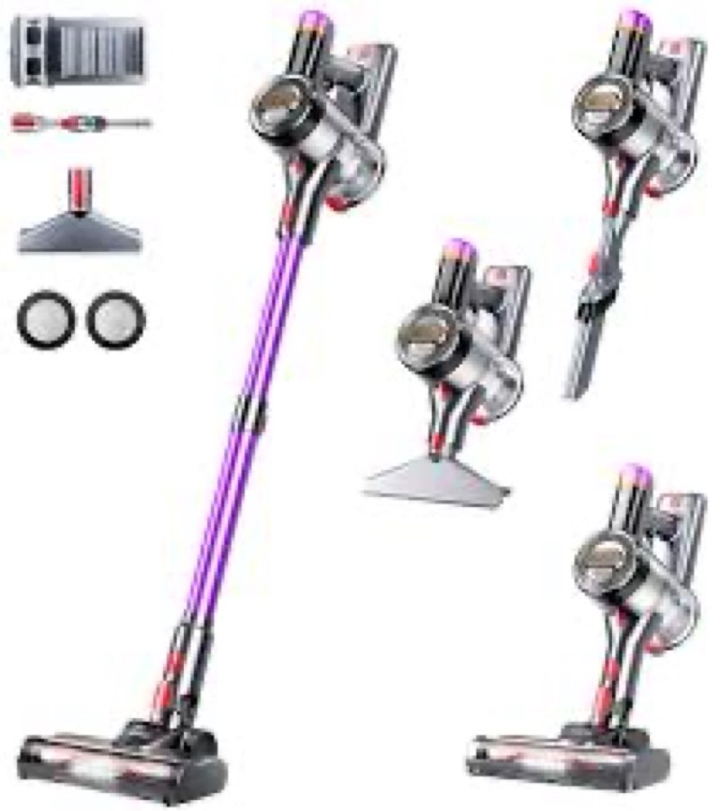 viafly cordless vacuum cleaner, 500w/40kpa/60mins vacuum cleaners for home, anti-tangle stick vacuum