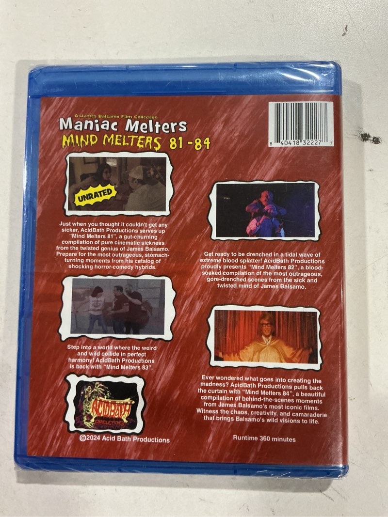 Condition photo showing New/Like New for Maniac Melters: Mind Melters 81-84 [Blu-ray]