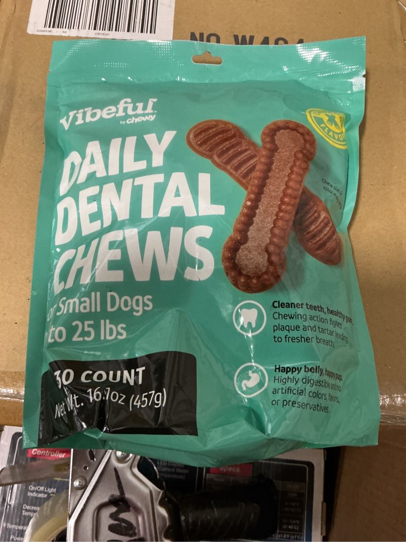Condition photo showing New/Like New for (Best by date 3/12/2926) Vibeful Daily Dental Chews 