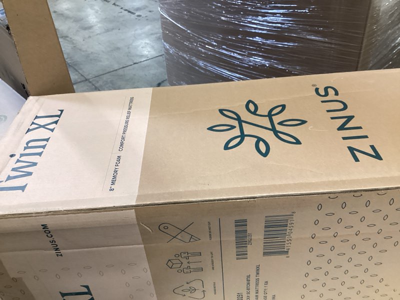 Condition photo showing New/Like New for twin xl 8" memory foam mattress - zinus