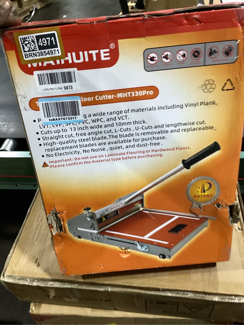 Condition photo showing New/Like New for 10mm Thick Floor Cutter - 13" Pro Vinyl Floor Cutter for LVP, LVT, WPC, SPC, PVC, VCT, Rigid Core Vinyl Flooring - Honing Stone Included - Manual Operation, No Electricity, No Noise
