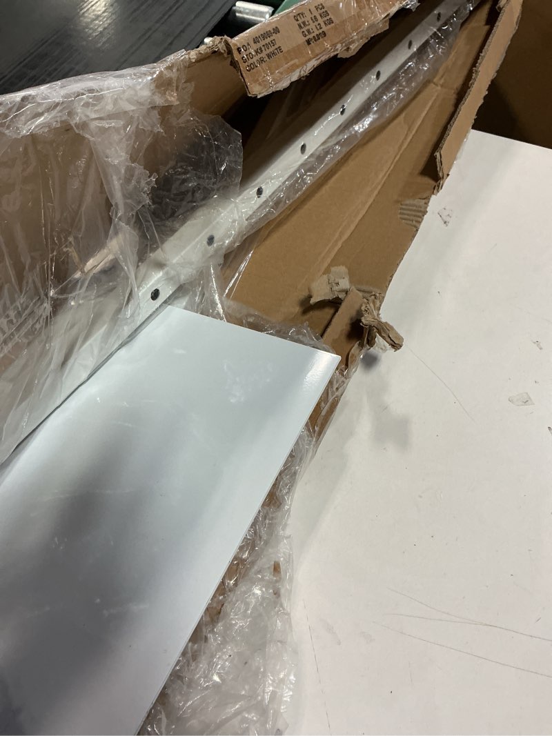 Condition photo showing Good Condition for Adjustable Single Costumer - White,• White Powder Coat Finish • Adjustable From 48" to 72" • Works Well with Any of Our Fashion Forms. The Metal Floor Standing Costumers Are Easily Adjustable From 48" to 72" Tall. The Arm Extends 6" in Length. Our Single Costumers Are a Great Way to Make New Inventory Stand Out From Old Inventory Placed on the Racks. In White Finish, These Costumers Will Match Almost Any Fixture Throughout Your Store. Great for Both Boutique Shops and Large Clothing Stores