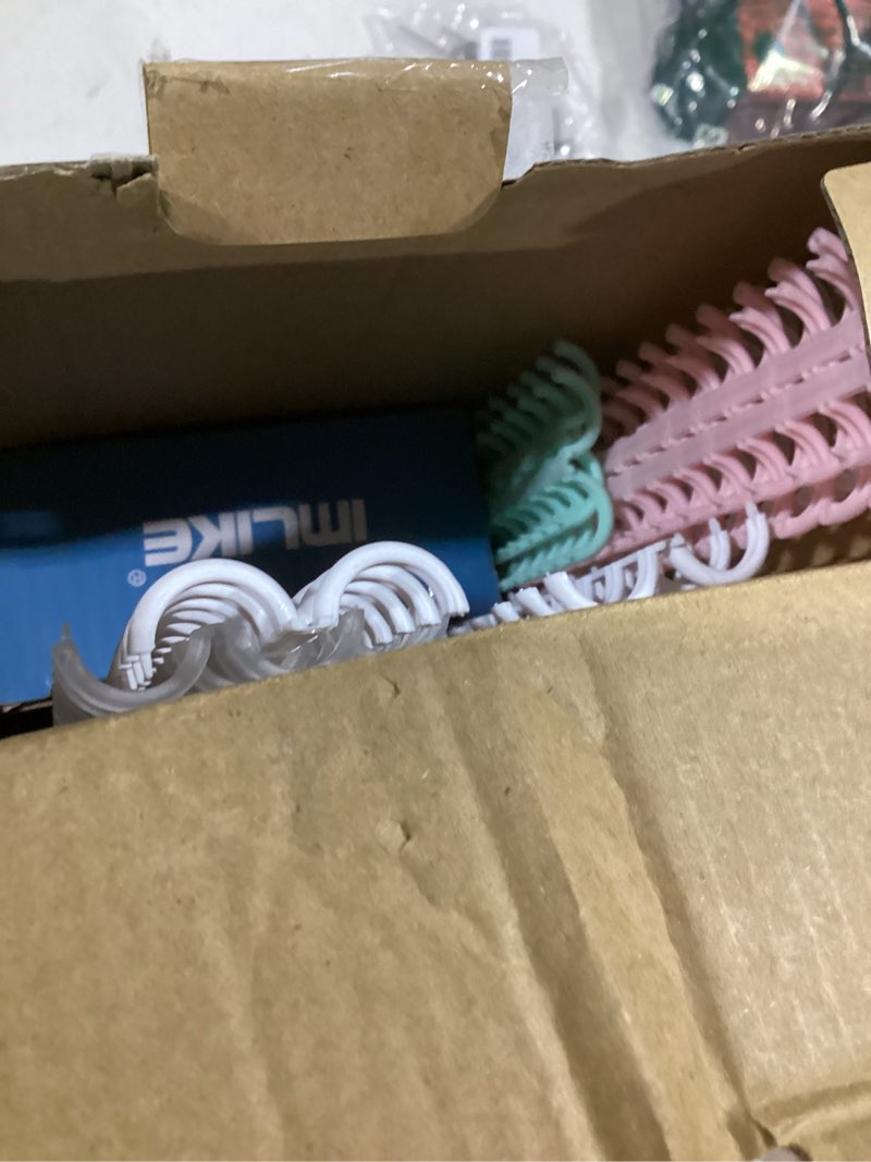 Condition photo showing Good Condition for imlike 10-hole binding machine for planners - metal manual binding system with 10 multi-color 30-hole loose leaf binding spines - punches 26 holes on b5, 30 holes on a4, 20 holes on a5 paper - black