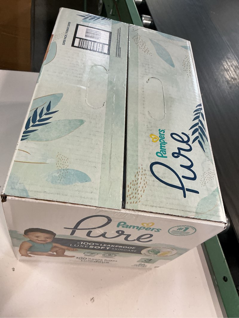 Condition photo showing New/Like New for pampers pure protection baby diapers, size 3 (16-28 lbs), 66 count, up to 100% leakproof, premium plant-based skin protection, hypoallergenic soft diapers size 3 66