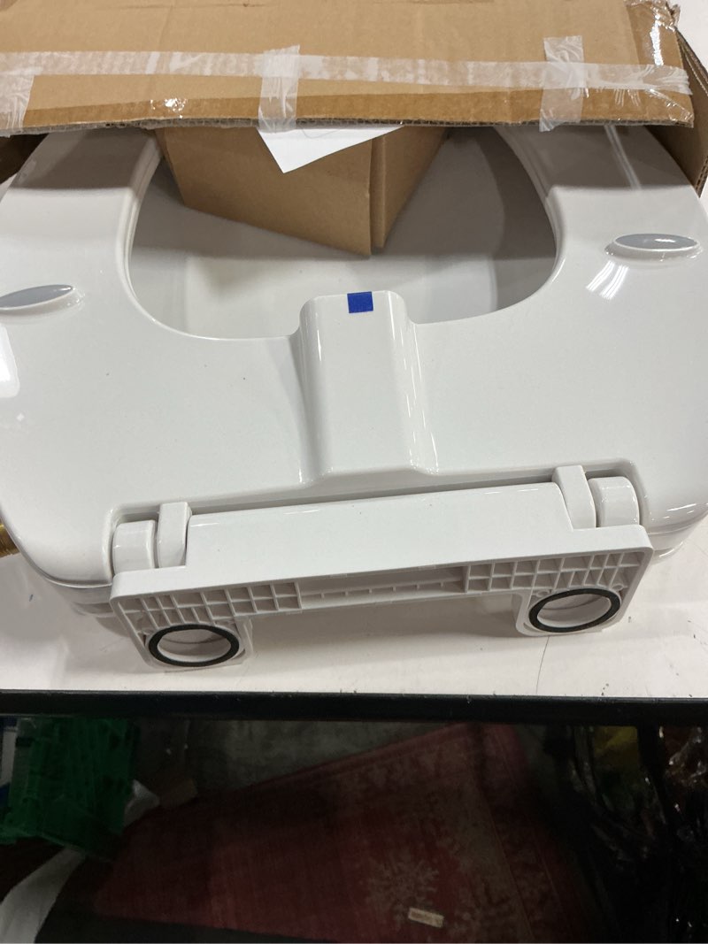 Condition photo showing Good Condition for elongated bidet toilet seat with quiet-close, non-electric bidet mode with dual nozzles, fit elongated toilet seat, adjustable water pressure with brass inlet (elongated)