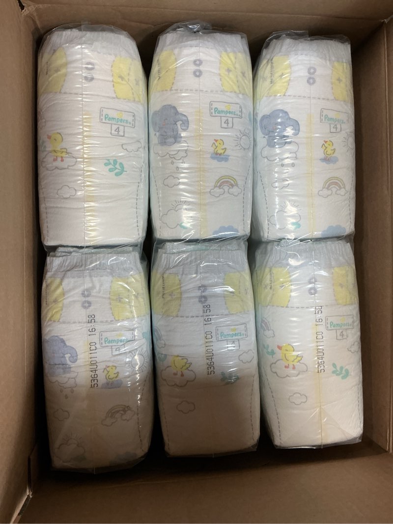 Condition photo showing New/Like New for Pampers Swaddlers Diapers, Size 4 (15-34 lbs), 150 Count, Absorbent, Keeps Baby Dry and Comfortable, Skin Safe Disposable Baby Diaper (Packaging May Vary) Size 4 150