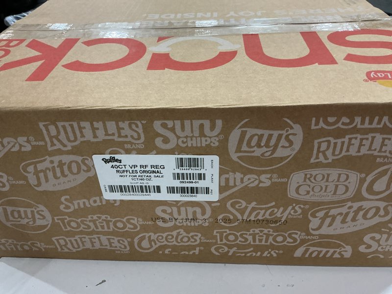 Condition photo showing Good Condition for Ruffles Original Potato Chips, 1 Ounce (Pack of 40)( BB Jun 03/2025) 