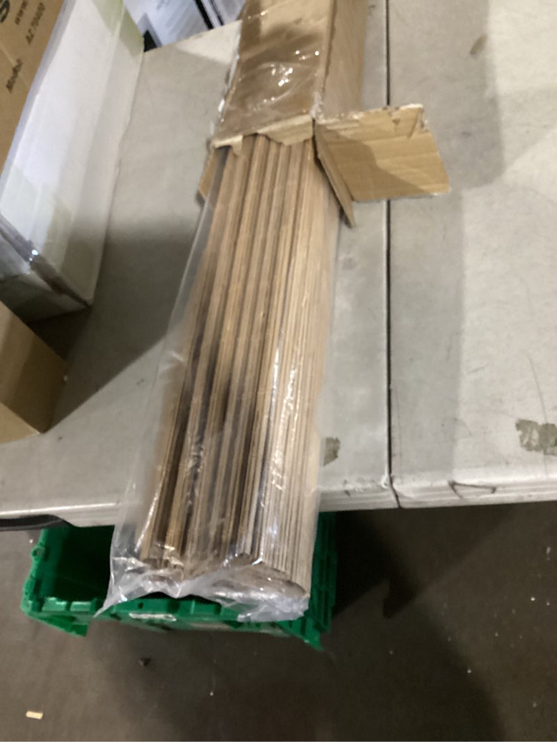 Condition photo showing Good Condition for cordless bamboo roman shades for windows, 100% blackout backing fabric for light blocking, 20" w × 64" h - papara carbon blackout - papara carbon 20" w × 64" h