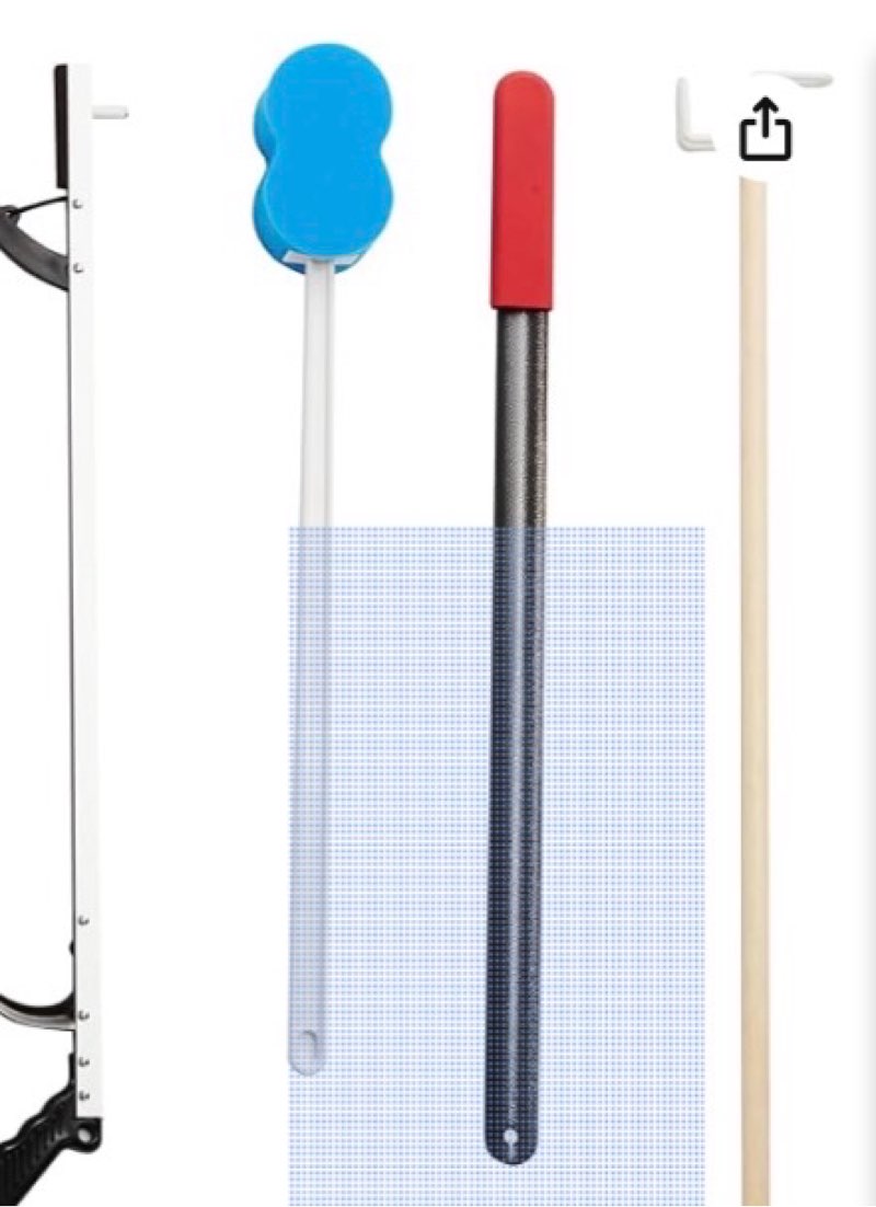 American Hospital Supply 5-Piece Hip/Knee Replacement Kit [1 Each] – Surgery Assistance with Stocking Aid, Reacher, Sponge Rod, Shoehorn, and Hook | Medical Equipment