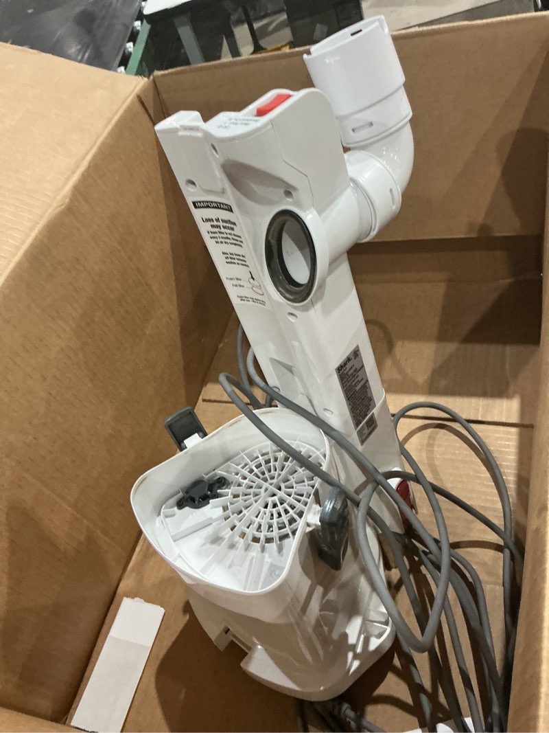 Condition photo showing As Is for (incomplete missing pieces)shark nv752 rotator powered lift-away truepet upright vacuum with hepa filter, large dust cup capacity, led headlights, upholstery tool, perfect pet power brush & crevice tool, bordeaux
