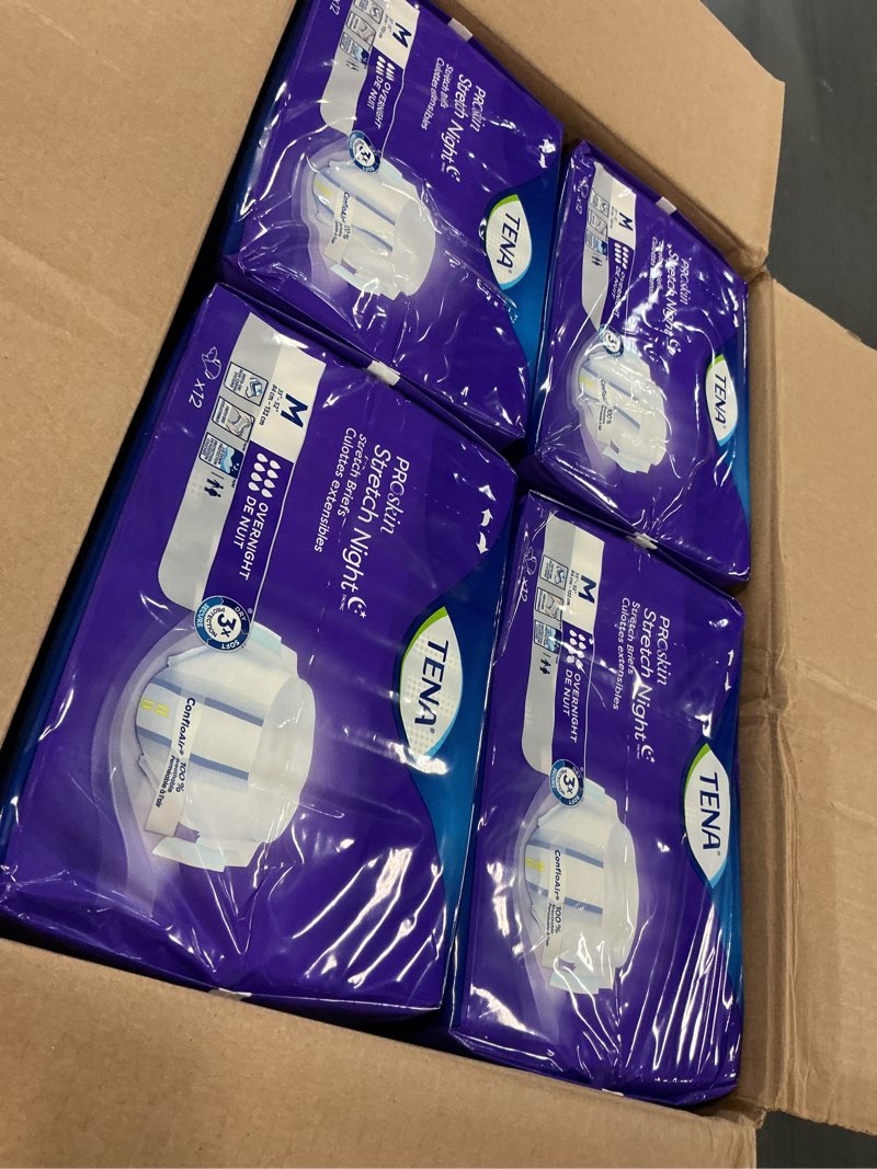 Condition photo showing Good Condition for TENA ProSkin Overnight Protection Adult Incontinence Brief, Stretch, Disposable, Medium, 48count (4 Packs of 12), Packaging May Vary