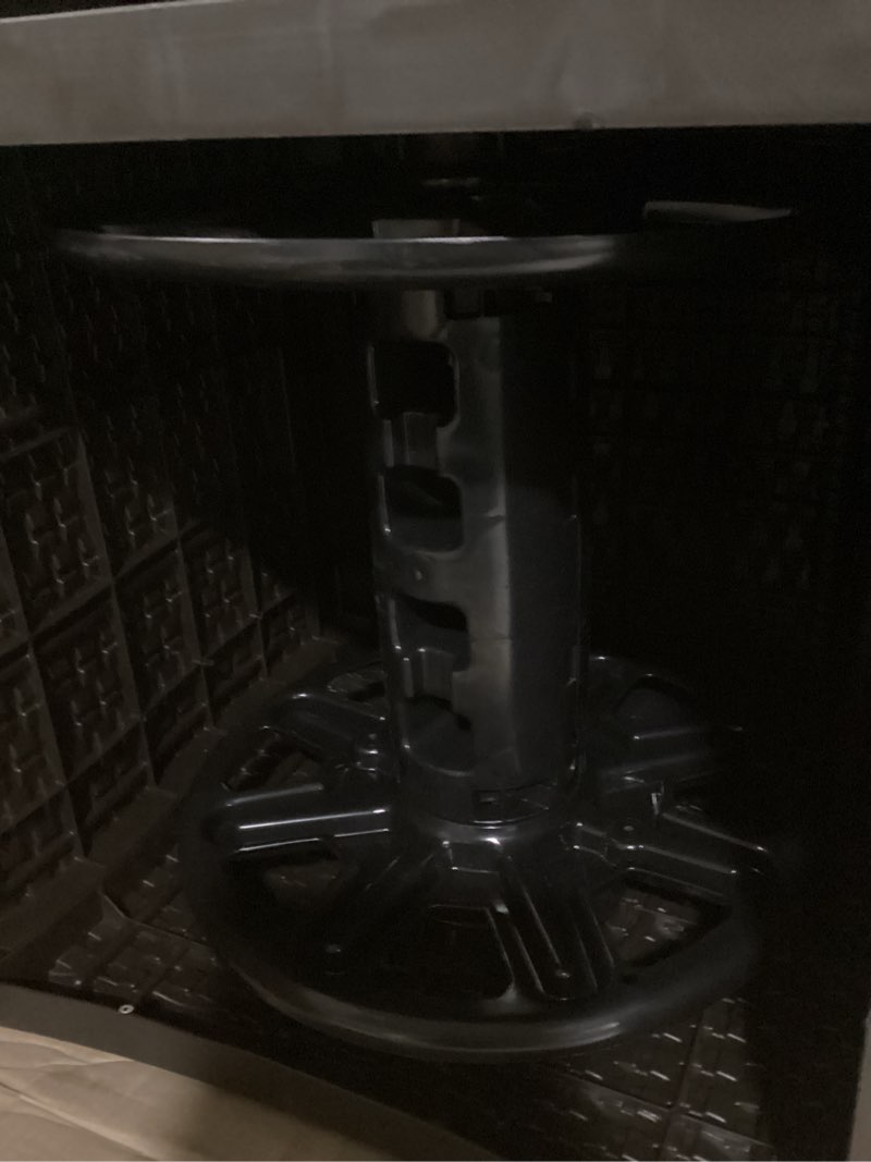 Condition photo showing As Is for suncast hose reel with smart trak hose guide, water-tight connection, durable resin construction, 225' hose capacity, brown, made in the usa