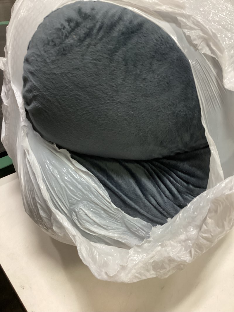Condition photo showing As Is for allopera pregnancy pillow, full body 57 inch maternity pillow with removable washable cover - sleep support for legs, back, neck, shoulder, hips, belly for pregnent women, black grey velvet cover black-grey velvet