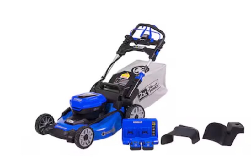 kobalt 48-volt, 20-in cordless self-propelled lawn mower with (2) 24-volt, 5 ah battery included batteries included