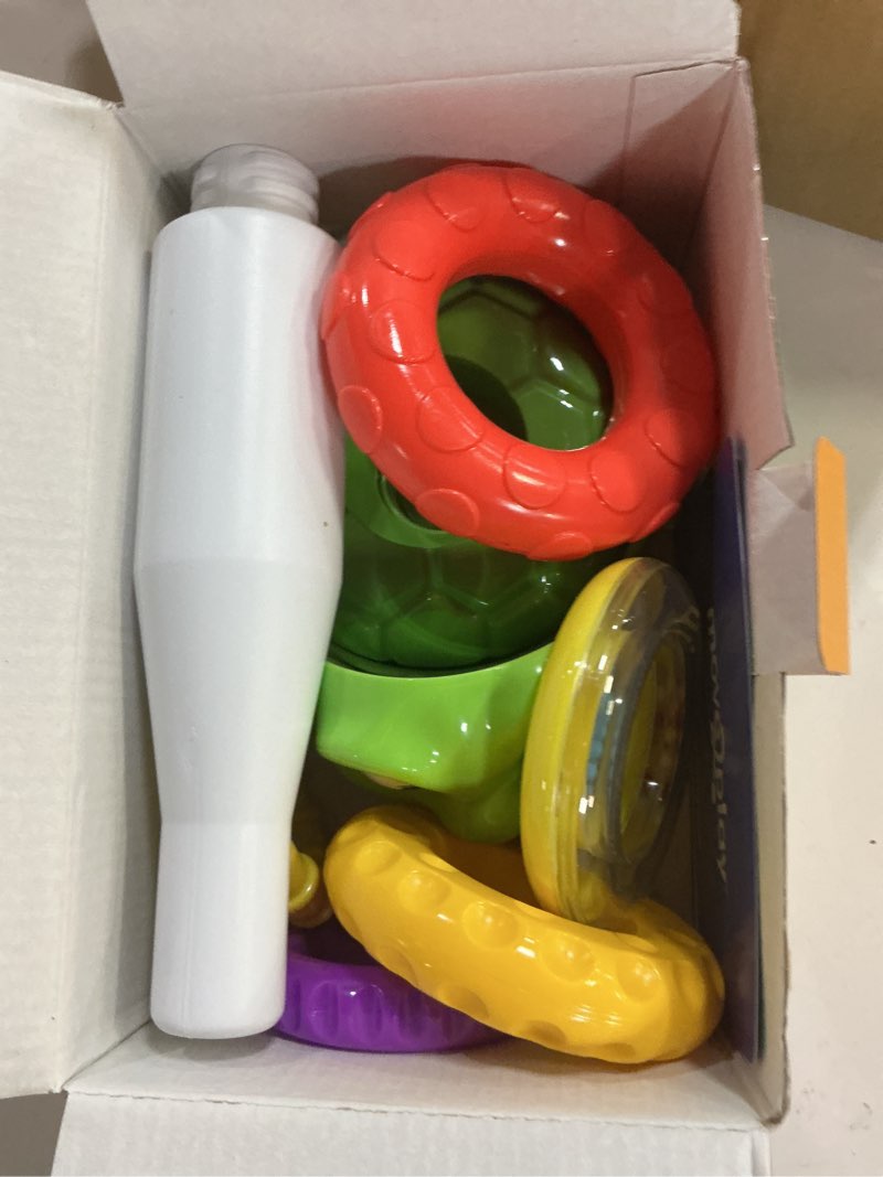 Condition photo showing Good Condition for move2play stacking toy, includes 7 unique rings, montessori development, baby toy, gift for 1 year old boys & girls, ages 0-6+, 9, 10, 12, 18+ months (turtle stacker)