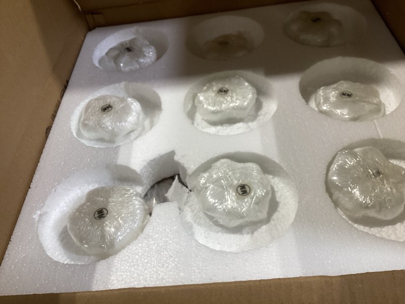 Condition photo showing Good Condition for tochic flush mount ceiling light fixture, crystal chandelier gold semi flush mount ceiling light 18" contemporary 6-light chandeliers for bedroom living room entryway bathroom