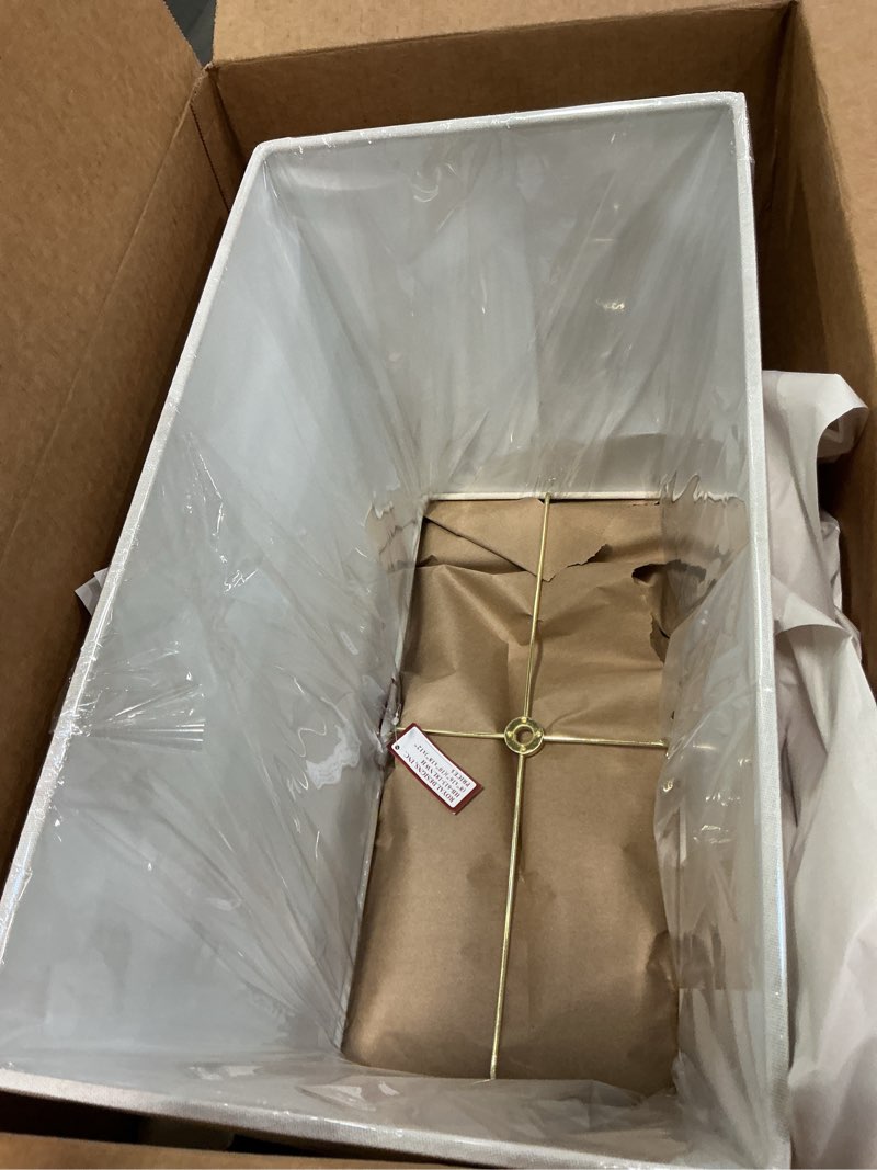 Condition photo showing New/Like New for Royal Designs, Inc. HB-613-18AGL Rectangle Hardback Lamp Shade, (8 x 16) x (10 x 18) x 12, Antique Gold (8x16) x (10x18) x 12 Antique Gold