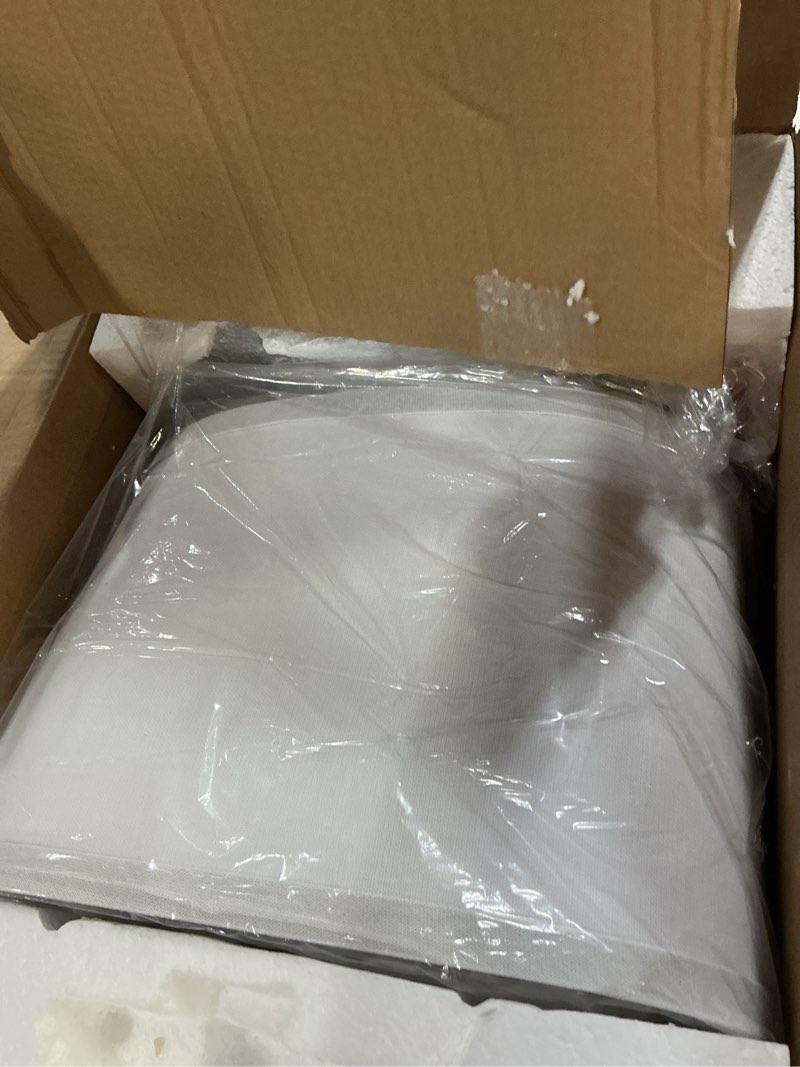 Condition photo showing Good Condition for set of 2 modern cream white ceramic table lamps, 23.5" elegant farmhouse bedside lamps with white linen shade, vintage nightstand lamps for bedroom, living room & entryway (bulbs not included) cream-white