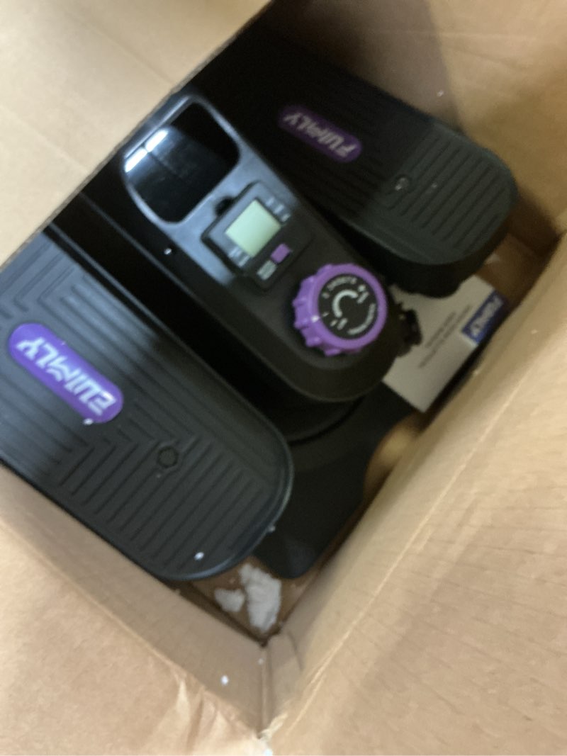 Condition photo showing As Is for FUNMILY Under Desk Elliptical, Ellipse Leg Exerciser, Standing or Seated Mini Elliptical Machines, Portable Bike Pedal Exerciser for Seniors/Adults, Leg Workout Equipment for Home/Office Violet