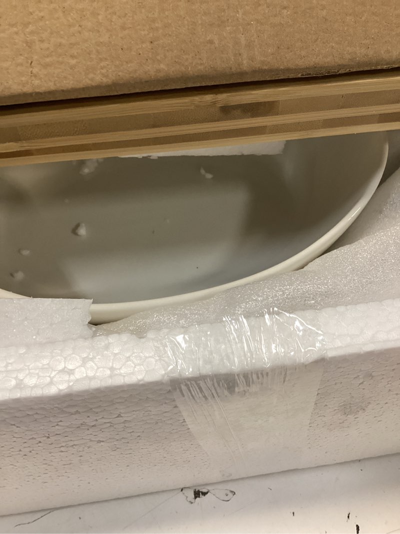 Condition photo showing Good Condition for seven sparta 3 tier fruit bowl for kitchen counter (plus series) / ceramic serving bowls with bamboo stand/big size tiered fruit basket for fruit vegetable storage, dessert, salad buffet server plus edition