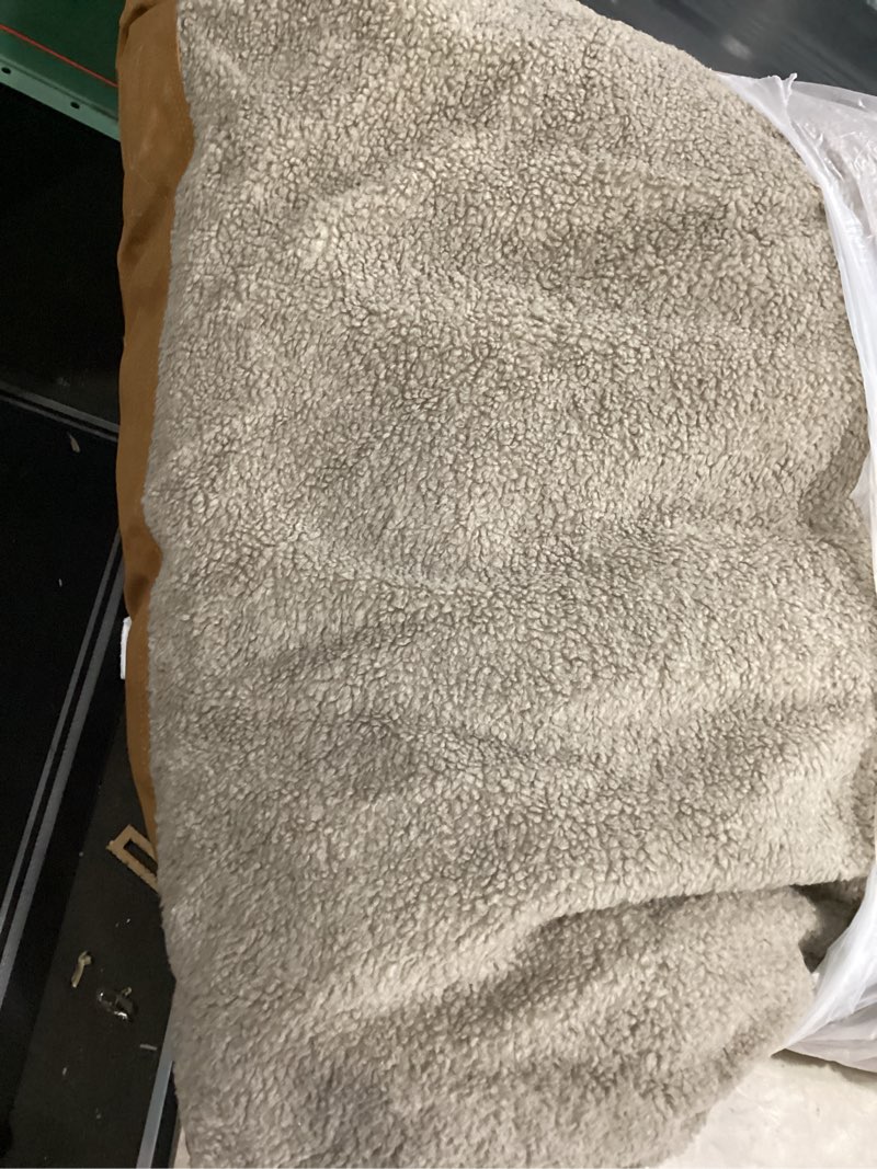 Condition photo showing Good Condition for carhartt durable canvas pet bed, water resistant firm duck dog bed, carhartt brown (sherpa top), large carhartt brown (sherpa top) large