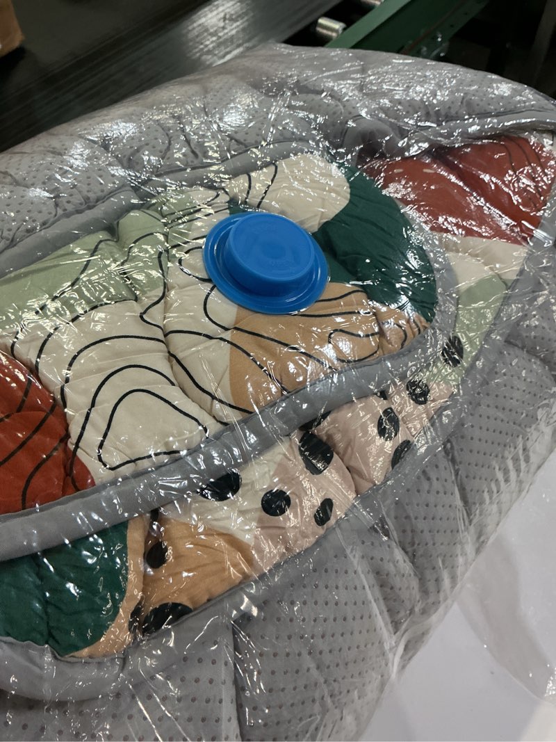 Condition photo showing As Is for Blissful Diary Baby Play Mats for Floor, 50x50 Crawling Mat for Playpen, Thicken Soft Padding Foam Playmats for Babies and Toddlers Infants, Foldable and Machine Washable, Boho Design Boho 50" X 50"